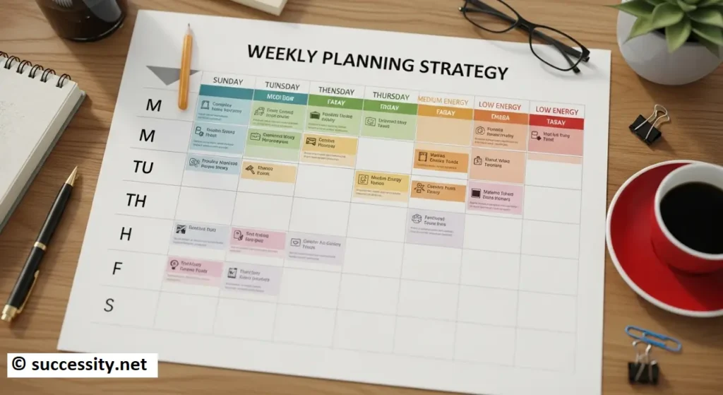 Weekly planning efficiency