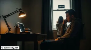 Partners engaged in calm conversation using empathy to resolve conflict and de-escalate tension