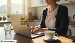 A relaxed person taking a short power nap to maintain energy without ruining the plan to fix your sleep schedule