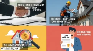 A real estate contract being signed during escrow, symbolizing a major achievement in productivity and personal success.