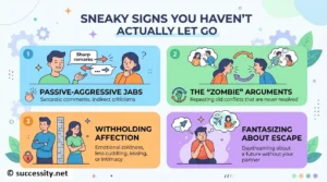 A couple sitting apart looking unhappy, illustrating the sneaky signs of resentment and emotional pain in a relationship